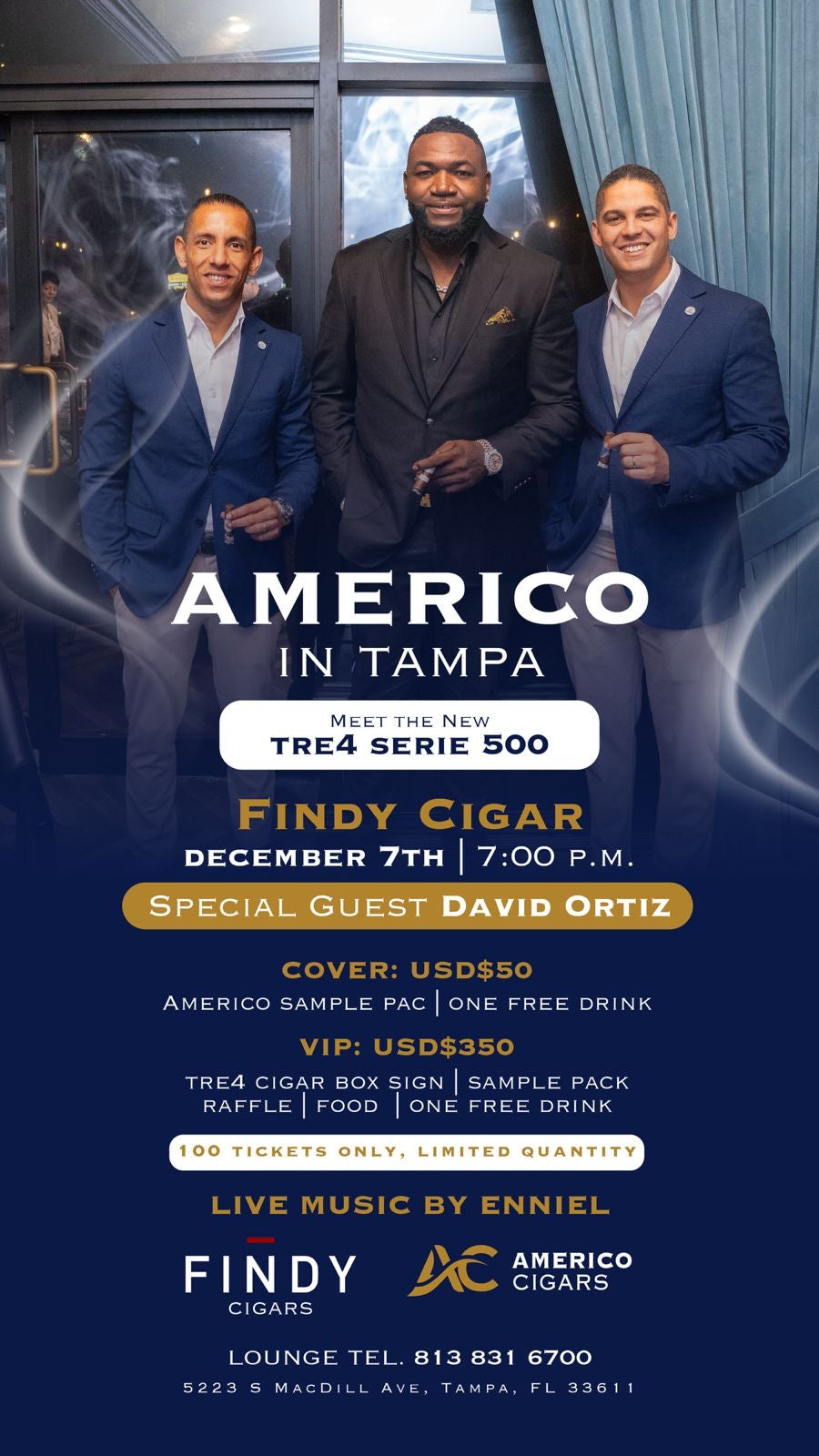 Americo in South Tampa, FL @ Findy Cigar Bar & Hookah Lounge