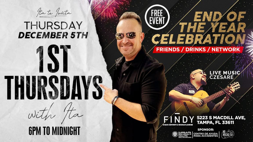 1st Thursdays with Ita - End of Year Celebration at Findy Cigar Lounge Tampa | Dec 5, 6 PM to Midnight